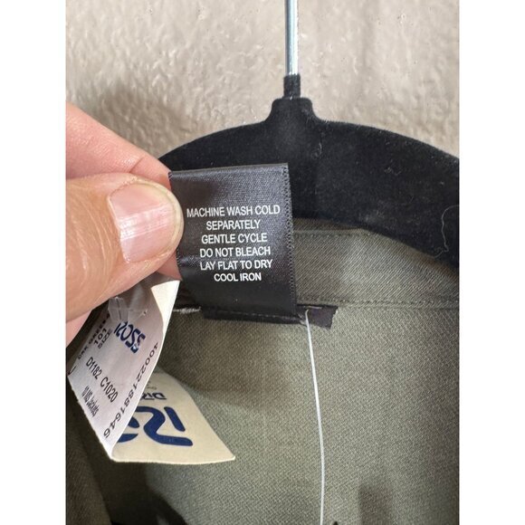 NWT-SOHO Women's Green‎ Jacket Size L long sleeve long jacket collared Polyester - Picture 5 of 6